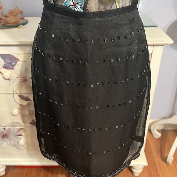 J Crew Beaded Silk Skirt - Picture 3 of 7